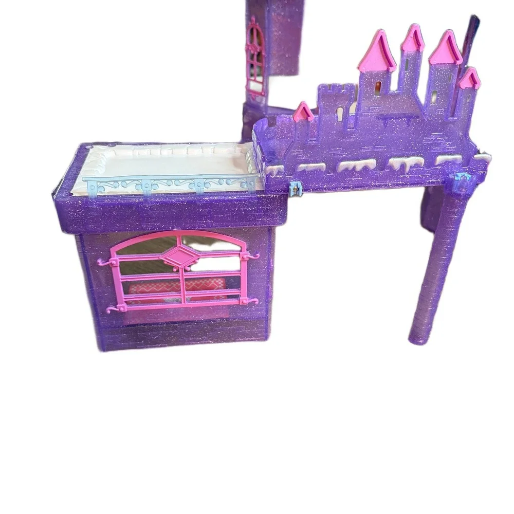 Polly Pocket Snow Cool Hotel Glitter Purple Winter Castle Playset Retro Toy